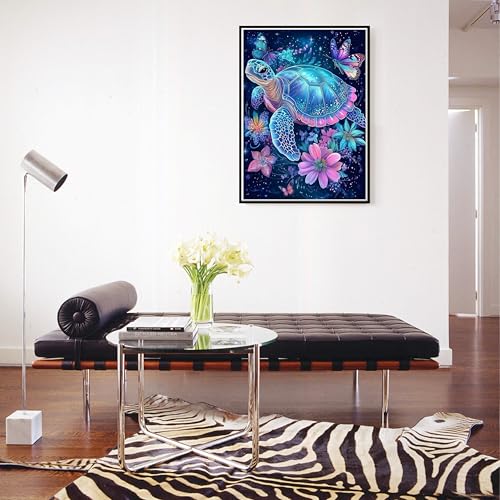 Ycydilirab Sea Turtle 5D Diamond Art for Adults-Diamond Painting for Adults,Sea Turtle Gem Art for Adult Perfect for Relaxation and Home Wall Decor 12x16inch - Image 3