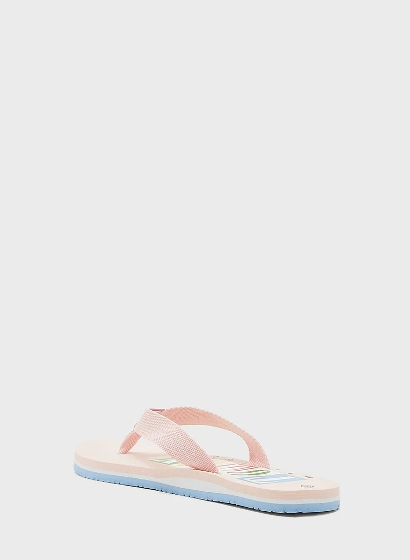 TOMMY HILFIGER Kids Logo Flip Flops
