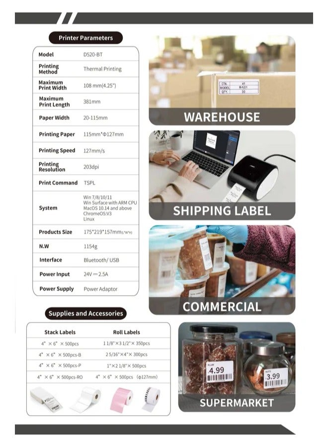 AIMO D520BT THERMAL PRINTER - Image 3