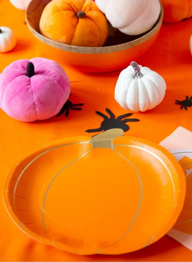 Talking Tables Pumpkin Paper Plates - 8 Pack