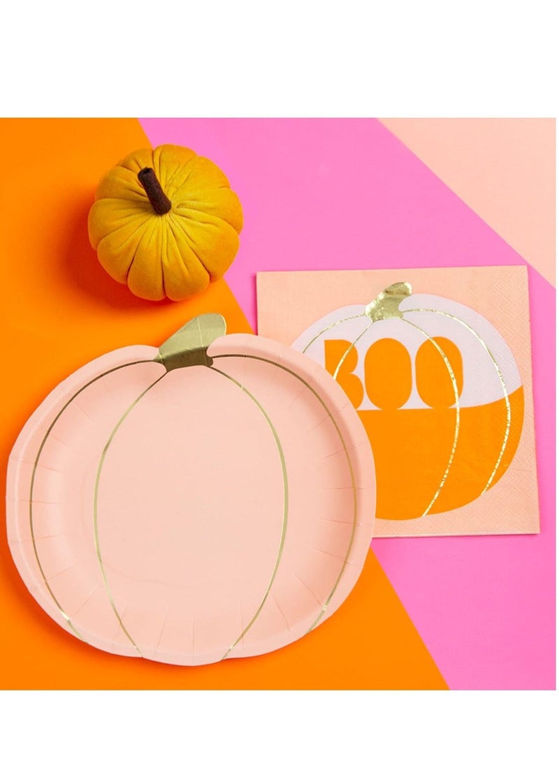 Talking Tables Pumpkin Paper Plates - 8 Pack  - Image 5