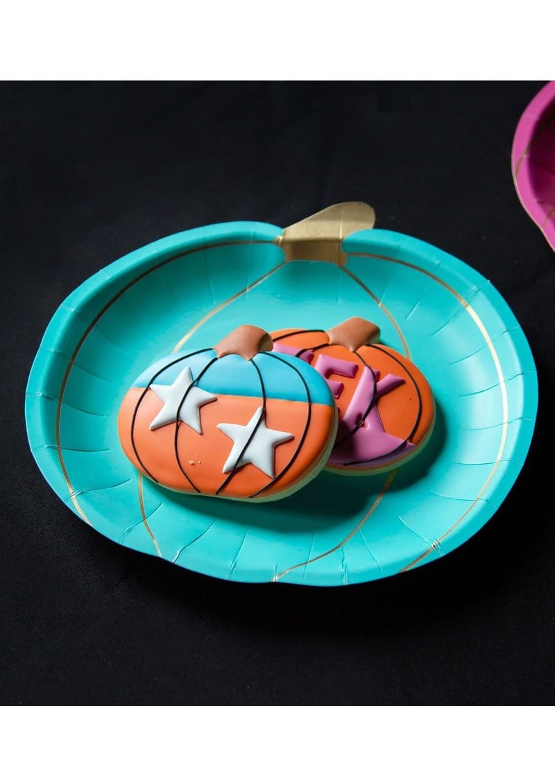 Talking Tables Pumpkin Paper Plates - 8 Pack  - Image 4