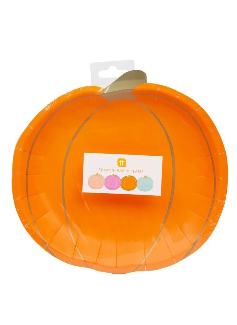 Talking Tables Pumpkin Paper Plates - 8 Pack