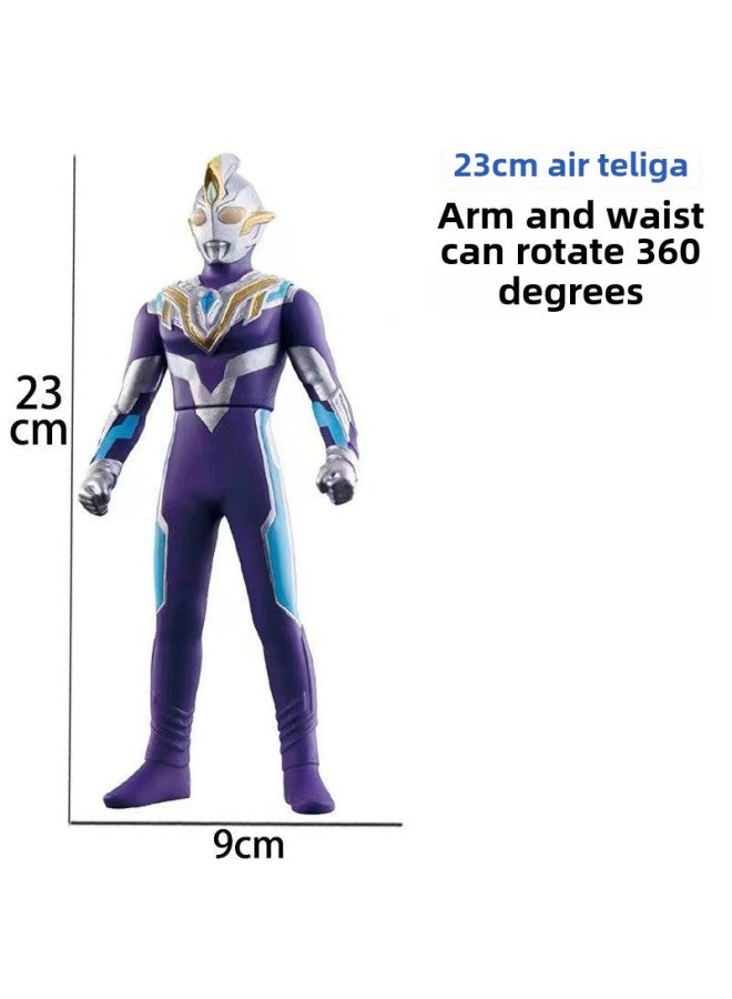 23CM Ultraman Toy Soft Rubber Doll Digacello Belia Galaxy Zeta Jade Toys-Color:23cm Air Teliga