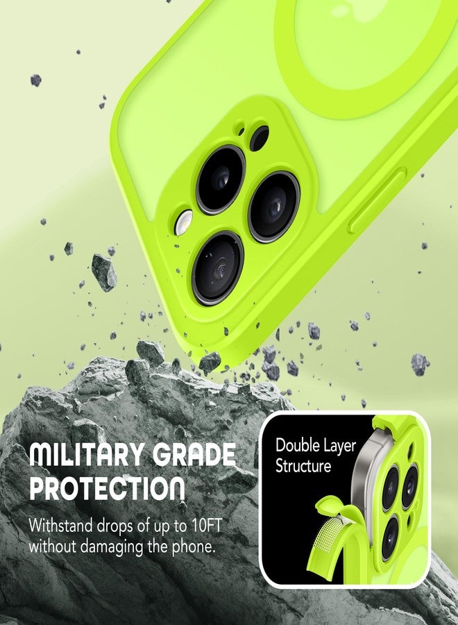 TIESZEN for iPhone 15 Pro Max Case, Compatible with MagSafe, Built-in Privacy Screen Protector and Camera Protection, Anti Spy Full Body Dustproof Shockproof Hard Phone Case 6.7", Matte Green - Image 4