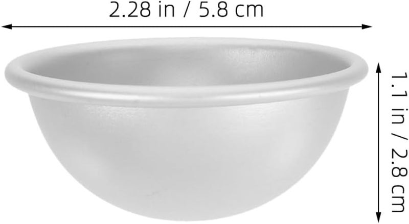 8 Pcs Aluminum Dome Baking Mold Half Sphere Cake Pans Nonstick Semi-sphere Molds for DIY Cakes Bath Salt Soap Making 5.8x2.8cm Medium Size - Image 2
