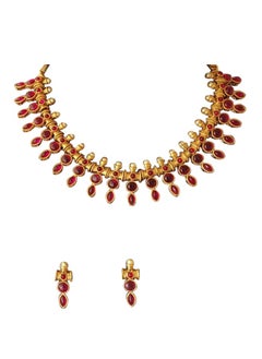 Rani Coloured Delicate Kemp Necklace Set