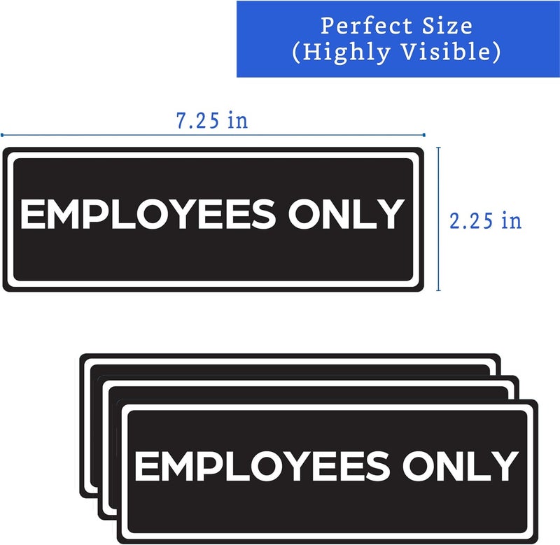 GLOBE ROCKET Employees Only Sign - 4 Stickers - Image 2