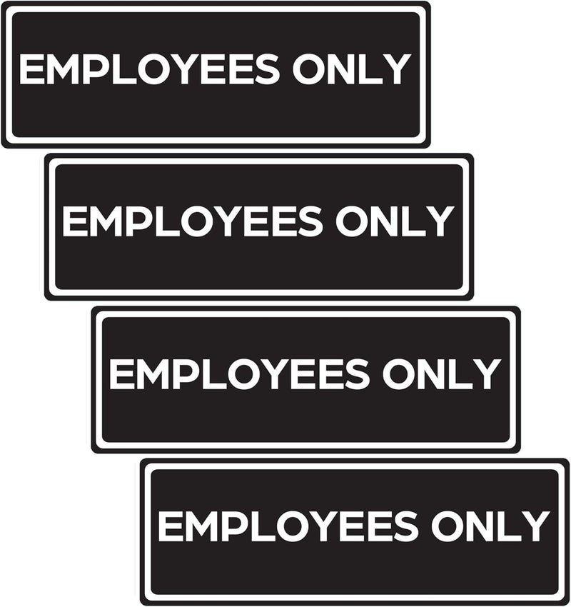 GLOBE ROCKET Employees Only Sign - 4 Stickers - Image 1