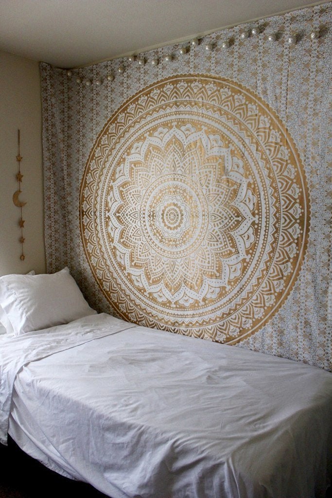 Textile export creations Bed Sheet for Singal Bed Textile export creations Creations Beautiful Indian Exclusive Indian Twin Hippie Mandala Tapestry Wall Hanging Throw BohemianBedspread Decor 5 - Image 2