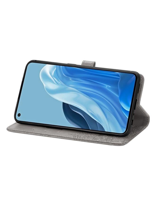 S-TOP Case For OPPO Reno7 Pro 5G Mandala Flower Embossed Flip Leather Phone Case - Image 4