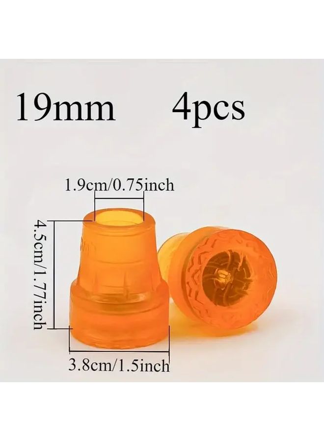 4pcs 22mm Thick Rubber Cane Tips Non Slip Silent Foot Pads for Walking Sticks Handrails - Image 2