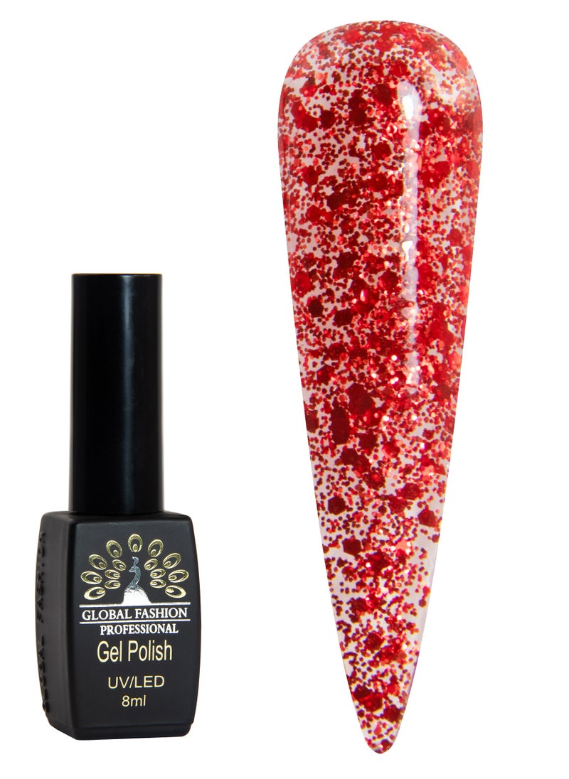 GLOBAL FASHION Global Fashion Black Elite Gel Polish | 132 Colors of Long-Lasting Elegance - 8ml | 162  - Image 1