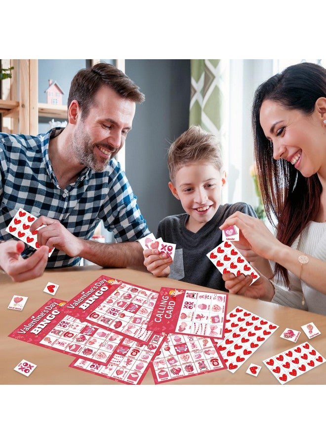 Leezead Valentine’s Day Bingo Game for Boys Girls Adults, 24 Players Valentine’s Day Bingo Cards Valentine’s Day Bingo Game Cards for School Classroom Family Games Valentine’s Day Party Supplies - Image 5
