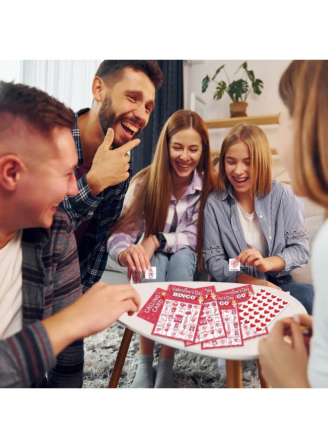 Leezead Valentine’s Day Bingo Game for Boys Girls Adults, 24 Players Valentine’s Day Bingo Cards Valentine’s Day Bingo Game Cards for School Classroom Family Games Valentine’s Day Party Supplies - Image 3