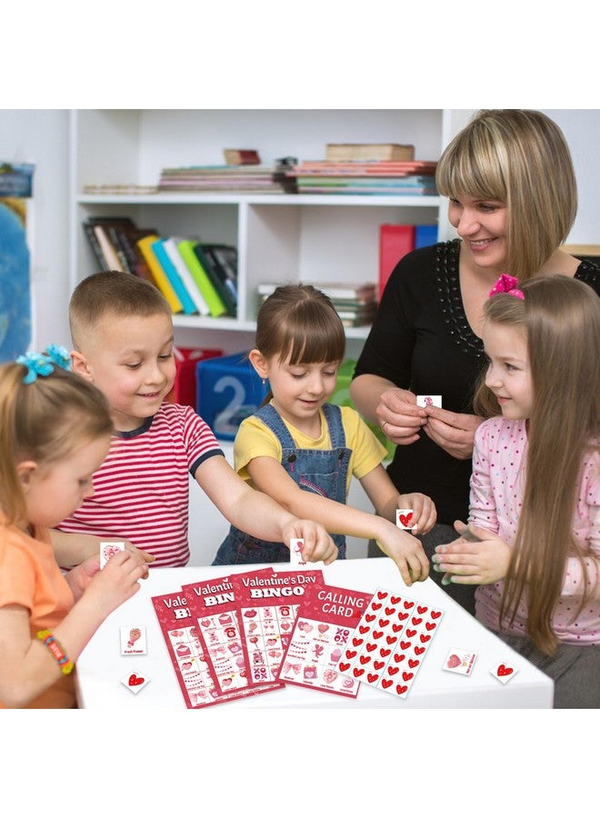 Leezead Valentine’s Day Bingo Game for Boys Girls Adults, 24 Players Valentine’s Day Bingo Cards Valentine’s Day Bingo Game Cards for School Classroom Family Games Valentine’s Day Party Supplies - Image 4