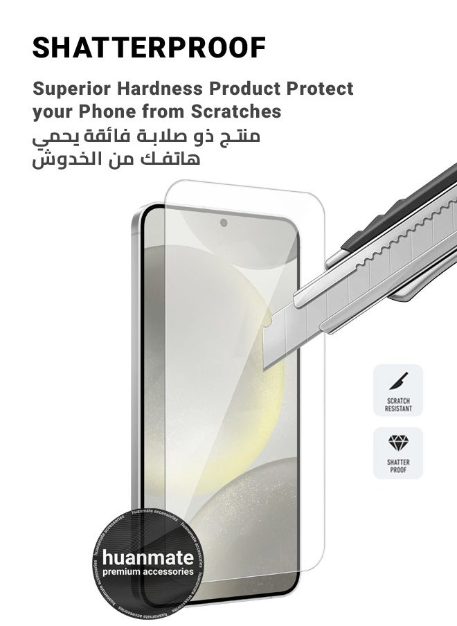 Tempered Glass Screen Protector For Samsung Galaxy S24 Plus – High Transparency, Delicate Touch, Anti-Explosion, Smooth Arc Edges, Easy Installation, Screen Protector for Samsung Galaxy S24 Plus