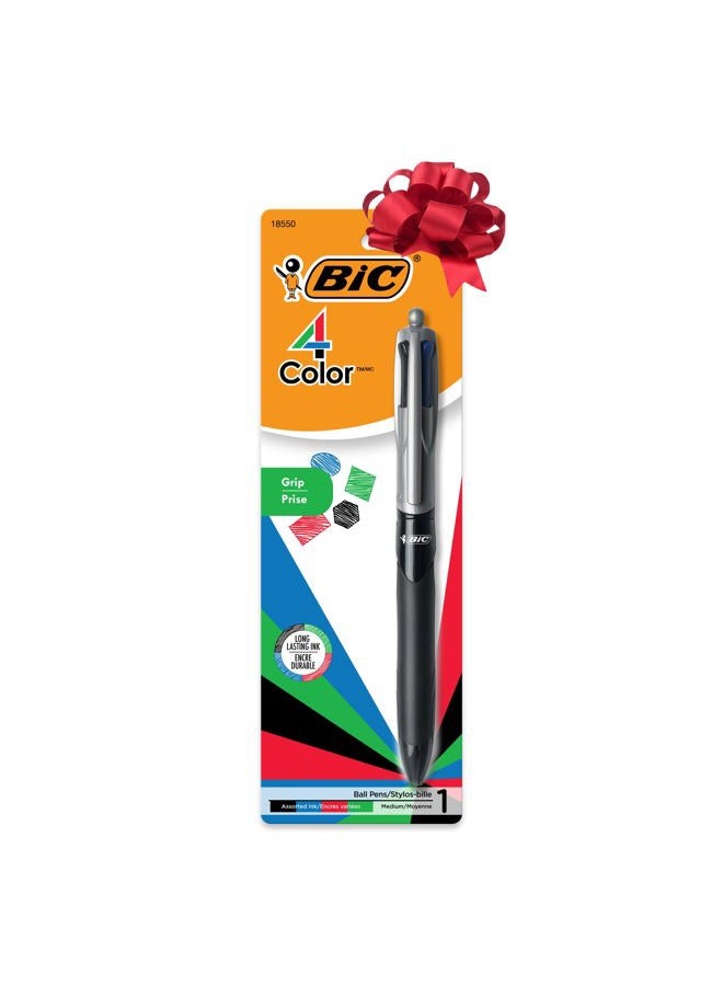 Bic 4-Color Grip Ball Pen, Multi Color - Image 1