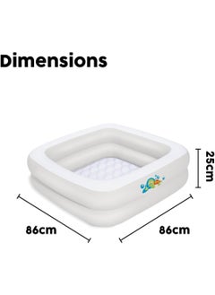 Bestway Inflatable Baby Tub White Size 86x86x25cm  - Image 4