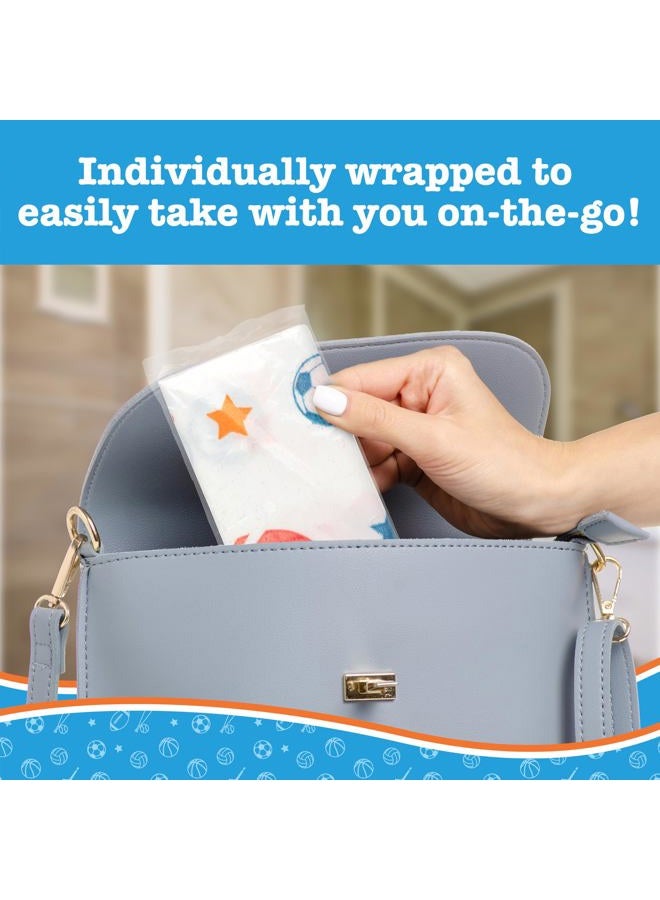 Potty Shields أغطية مقاعد المرحاض القابلة للاستخدام لمرة واحدة (6 عبوات، رياضية) - غطاء مرحاض XL مقاوم للماء للأطفال، والكبار - محمول ومغلف بشكل فردي للسفر، وتدريب الأطفال على استخدام المرحاض، والحمامات العامة - Image 2