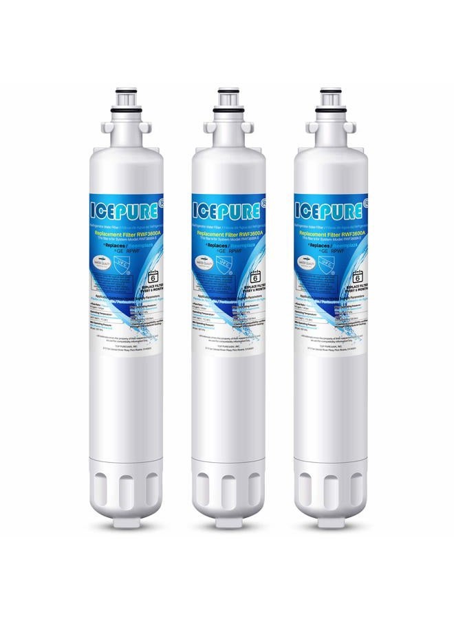 ICEPURE RPWF Refrigerator Water Filter Replacement For GE RPWF, WATER SENTINEl WSG-4, RWF3600A, 3PACK - Image 1