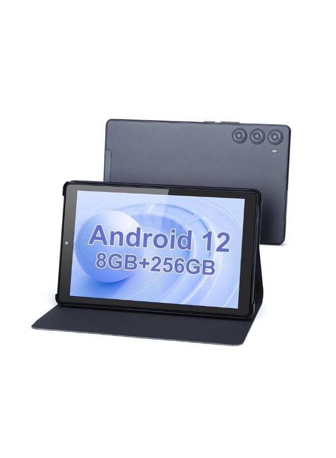 REBENUO 9" Smart Tablet PC Android Kids Tab IPS Display Single SIM 5G LTE 8GB RAM 256GB ROM WiFi Zoom and Tiktok Supported with Protective Case(Gray) - Image 1