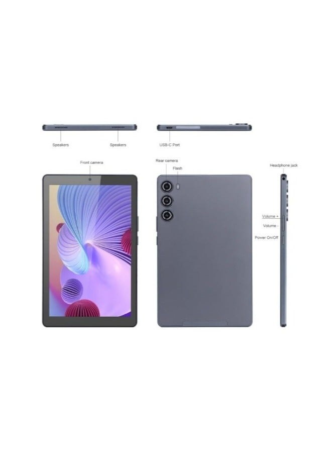 REBENUO 9" Smart Tablet PC Android Kids Tab IPS Display Single SIM 5G LTE 8GB RAM 256GB ROM WiFi Zoom and Tiktok Supported with Protective Case(Gray) - Image 5