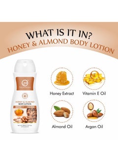 Nuerma Science Honey Almond Advanced Nourishing Body Lotion | Deep Hydrating Moisturizer For Women & Men | Daily Moisturizer For Dryness Free, Soft & Smooth Skin - 218Ml  - Image 3