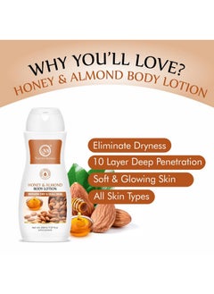 Nuerma Science Honey Almond Advanced Nourishing Body Lotion | Deep Hydrating Moisturizer For Women & Men | Daily Moisturizer For Dryness Free, Soft & Smooth Skin - 218Ml  - Image 4