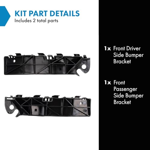 TRQ Front Bumper Bracket Set Compatible with 20112015 Ford Explorer FO1026112 FO1027112 - Image 3