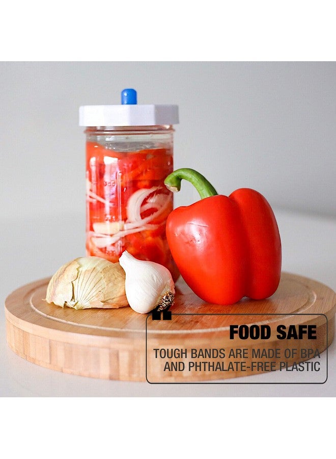 Masontops Masontops Tough Band - Wide Mouth Mason Jar Screw Bands - Quality Plastic Replacement Ring Seals & Jar Covers  - Image 5