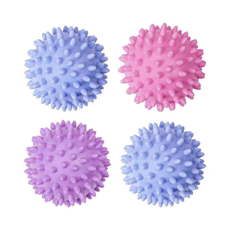 Bienstylife Reusable Laundry Dryer Balls - Eco Friendly Fabric Softener Alternatives Soften and Fluff Laundry Wrinkle Release(Set of 4 Random Color) - Image 1