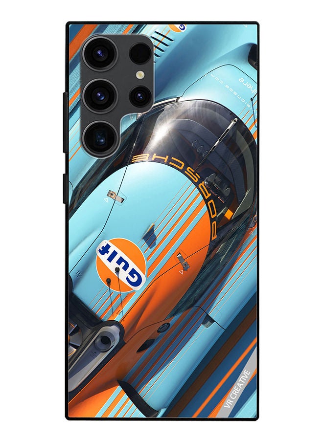 VR CREATIVE Protective Case Cover For Samsung Galaxy S23 Ultra 5G Porsche Gulf Design Multicolour - Image 1