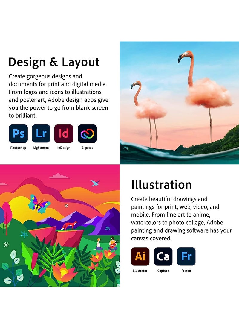 Adobe - Adobe Creative Cloud Entire Collection of Adobe Creative Tools Plus 100GB Storage 12 Months Subscription with Auto Renewal PC Mac - Image 1