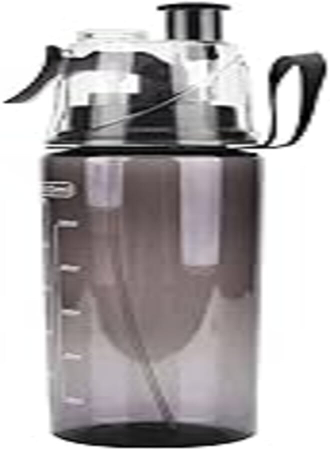 DAYONG Mist Spray Water Bottle 600ml Portable Sport Water Bottle Anti-Leak Drinking Cup (Black)