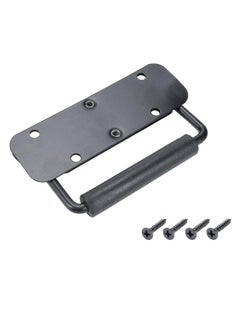 KASTWAVE 2Pcs Box Handles Spring Folding Handle Metal Chest Handle Flight Case Handle, Stainless Steel Spring Loaded Box Handle Luggage Hardware for Toolbox Storage Boxes Replacement (122x41mm)  - Image 4