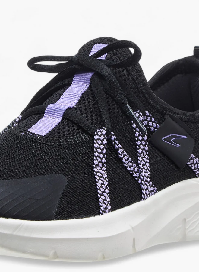 Dash Logo Detail Sports Shoes with Lace-Up Closure