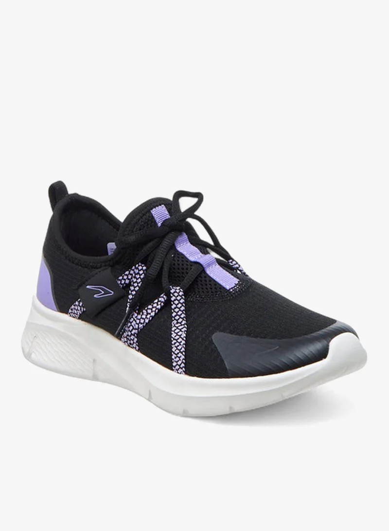 Dash Logo Detail Sports Shoes with Lace-Up Closure