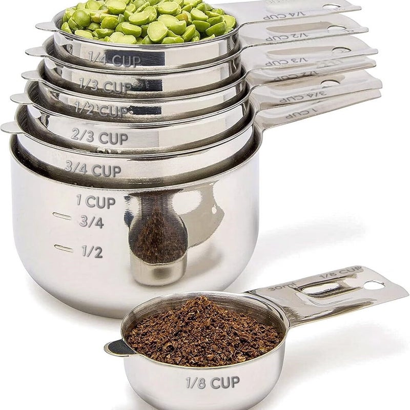 X-zrew Magnetic Measuring Cups Set of 7 Stainless Steel Heavy Duty Measuring Cups for Dry & Liquid Ingredients (color) - Image 4