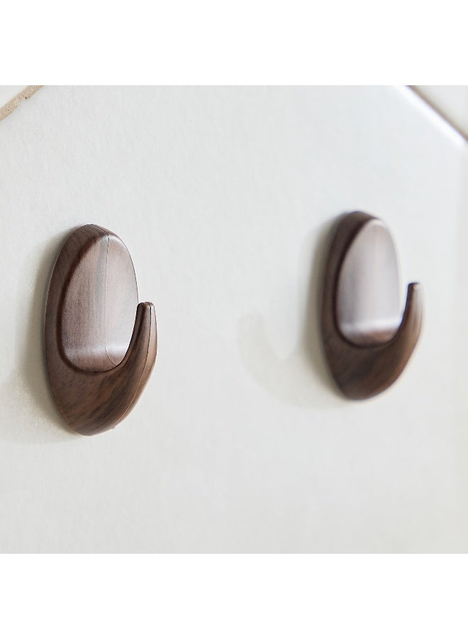 Home Box Decorative Wooden Finish Hooks - Set of 2 - Image 1