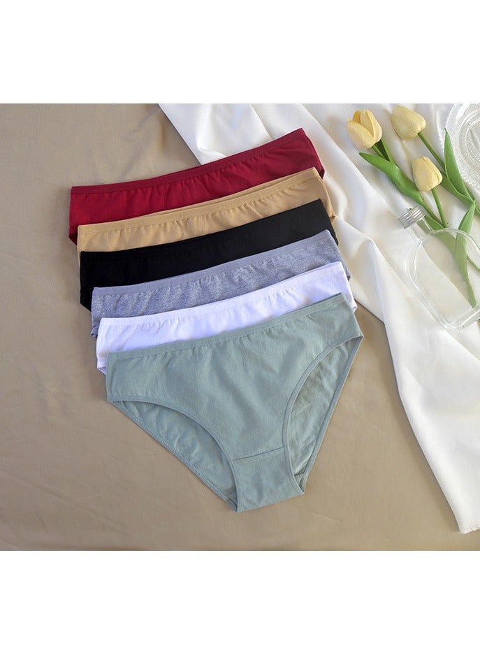 Colors Pack of 4 Cotton Plain Bikini Panties Underwear for Women - Image 2