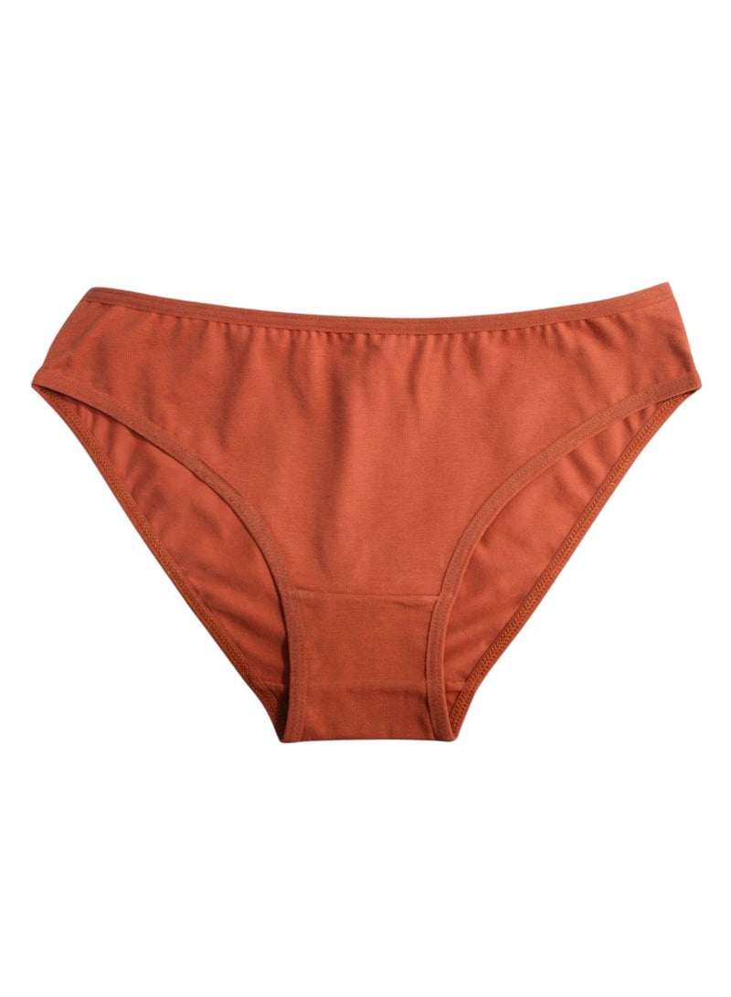 Colors Pack of 4 Cotton Plain Bikini Panties Underwear for Women - Image 5