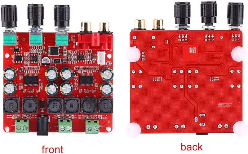 مواد عالية الكثافة لوحة مضخم صوت Walfront TPA3118 بقناتين 2.1، وحدة مضخم طاقة رقمي، خرج ستيريو 30W لأنظمة الصوت المنزلية موفر للمساحة مقاوم للاختلافات الحرارية - Image 2