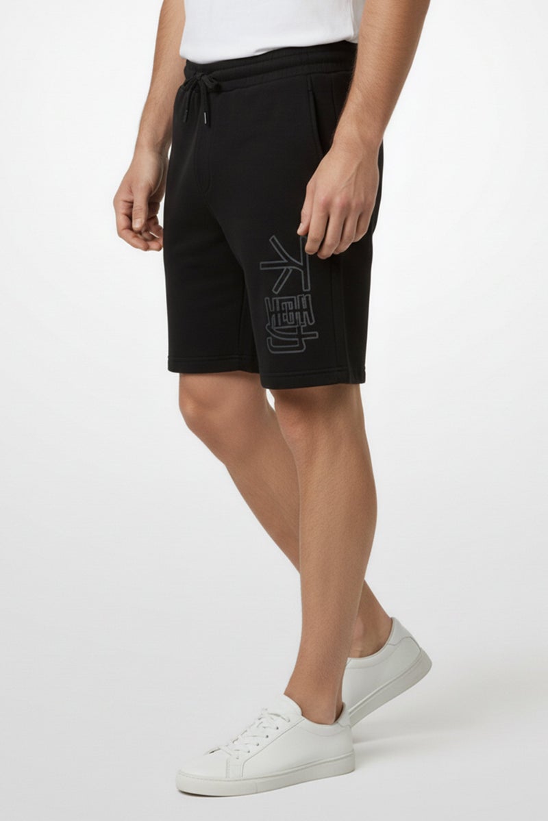 Fudo Men Brand Logo Basic Shorts, Black - Image 3