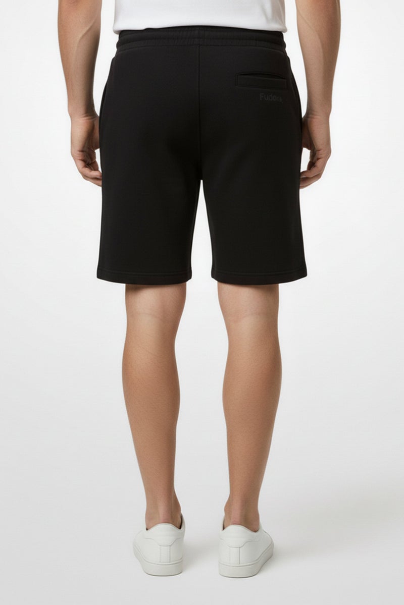 Fudo Men Brand Logo Basic Shorts, Black - Image 2