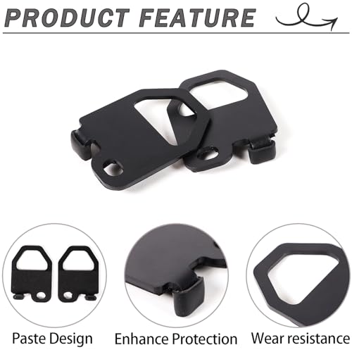 Lcojicep Car Tailgate Tie Down Anchor Bed Cleat Compatible with Ford Ranger 2023-2026 Truck Tailgate Bed Tie Down Anchors Rings Trailers Hook Cargo Bolt Pickups Load Anchor External Accessories (Black A) - Image 3