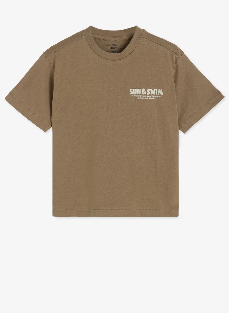ريبلز مع نمشي Boys Drop Shoulder T-shirt