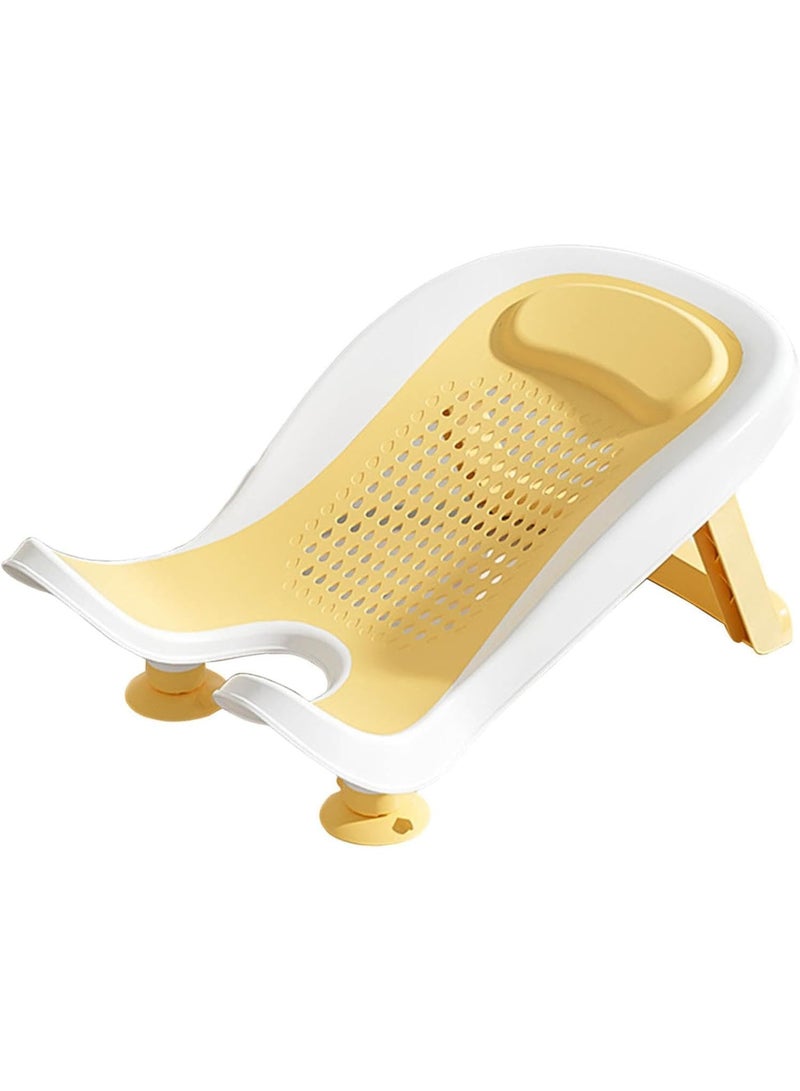 سوفام حمام الرضع متعدد الوظائف، حوض الاستحمام السفلي للاستخدام المنزلي، حوض الغطس المضاد أو أحواض الاستحمام حوض الاستحمام سرير الاستحمام، تصميم قابل للطي للاستخدام المضاد أو الحامل (أصفر) - Image 1