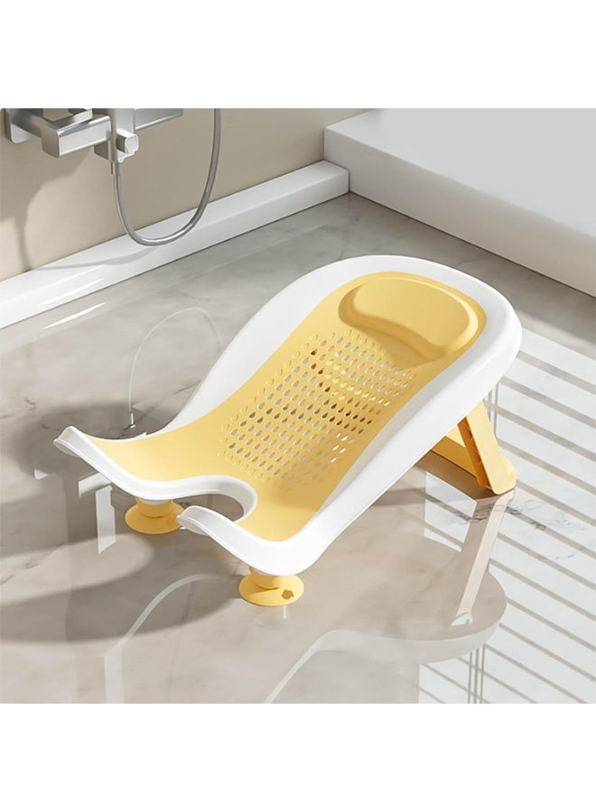 سوفام حمام الرضع متعدد الوظائف، حوض الاستحمام السفلي للاستخدام المنزلي، حوض الغطس المضاد أو أحواض الاستحمام حوض الاستحمام سرير الاستحمام، تصميم قابل للطي للاستخدام المضاد أو الحامل (أصفر) - Image 2