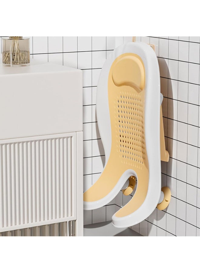 سوفام حمام الرضع متعدد الوظائف، حوض الاستحمام السفلي للاستخدام المنزلي، حوض الغطس المضاد أو أحواض الاستحمام حوض الاستحمام سرير الاستحمام، تصميم قابل للطي للاستخدام المضاد أو الحامل (أصفر) - Image 5